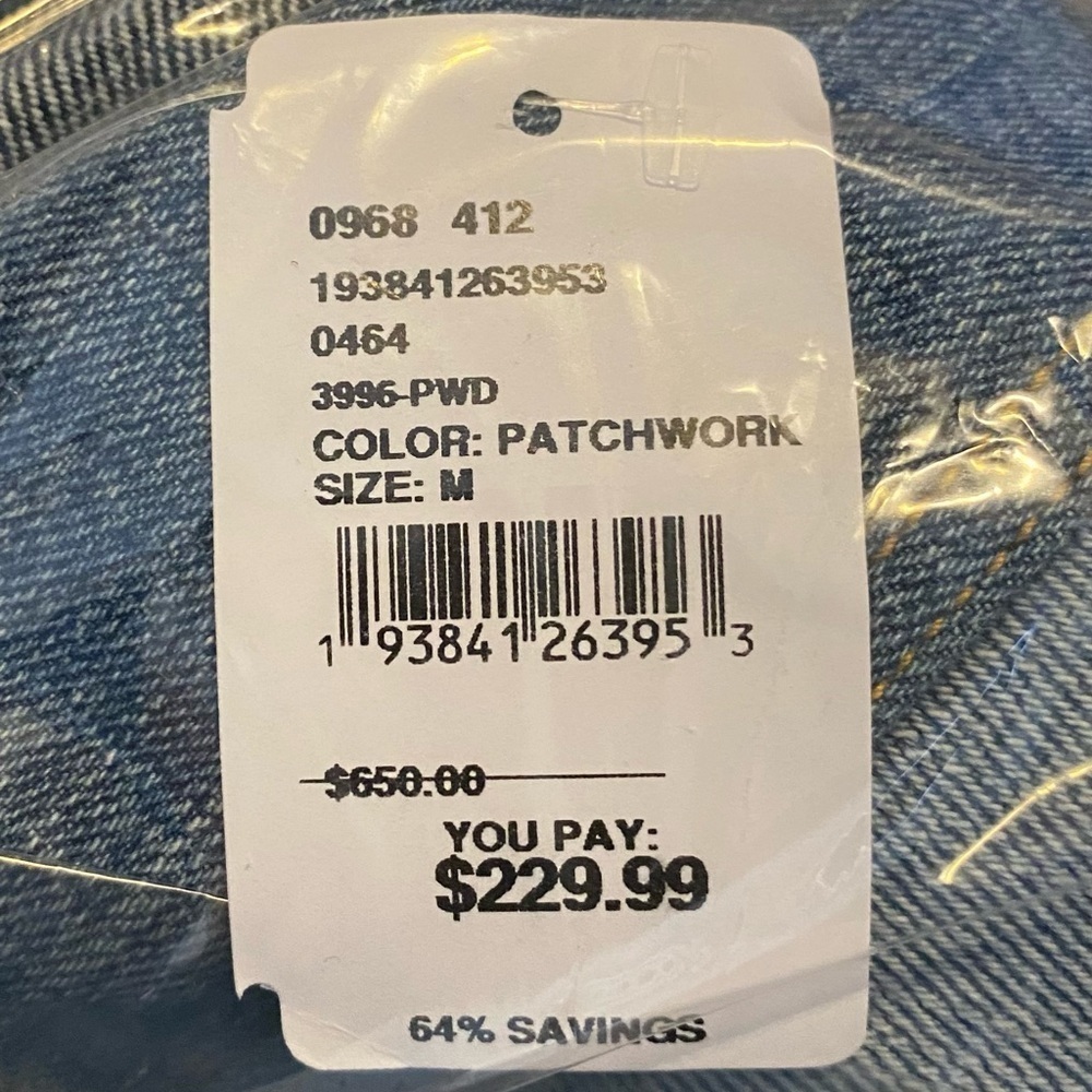 NSF - NEW - Rafi Patchwork Denim Jacket. Medium - Picture 6 of 7